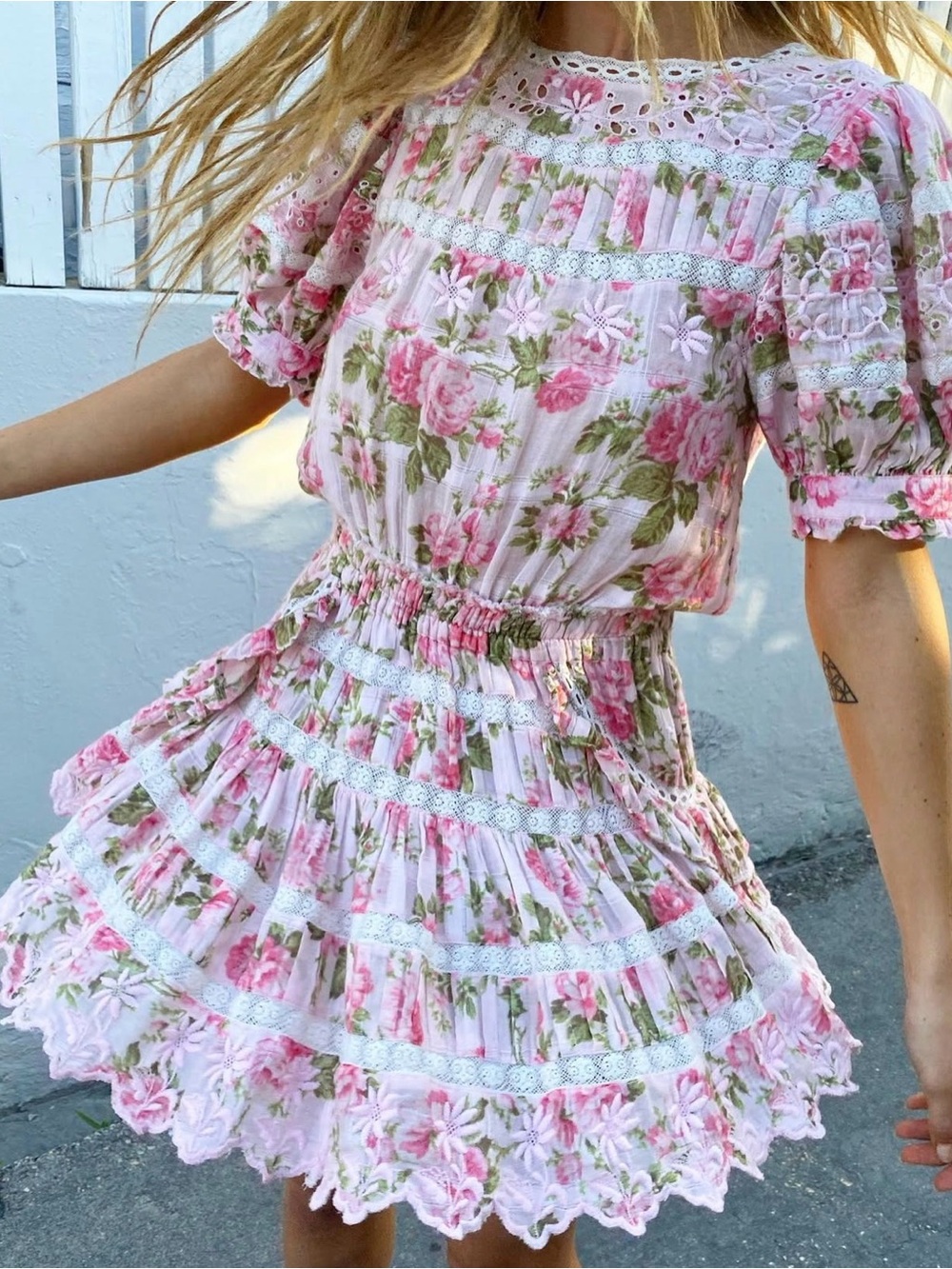LoveShackFancy's mini Augustine Dress, NWT Size M